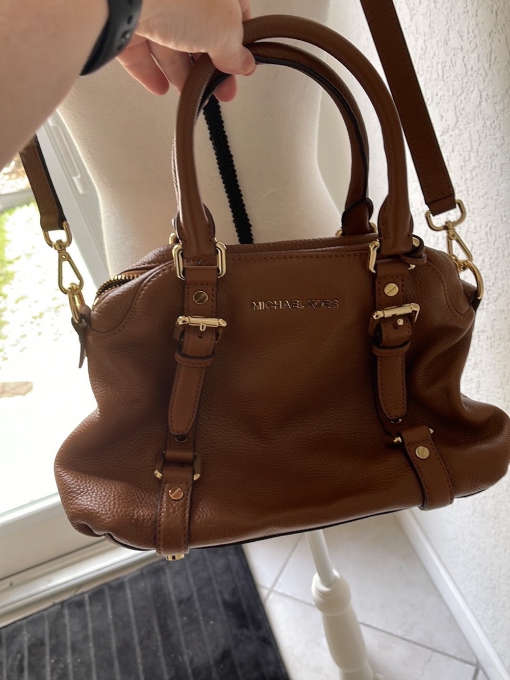 Michael Michael kors brown Bedford satchel purse